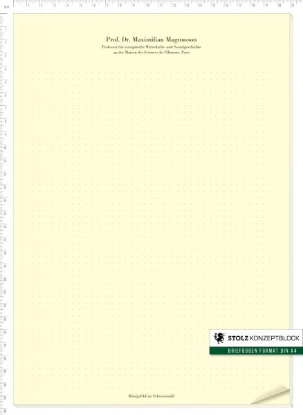 STOLZ Konzeptblock A4 punktiert (Bodoni Regular)
